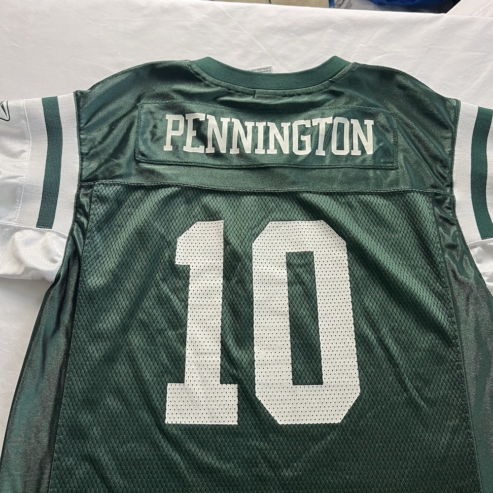 Vintage Reebok NFL New York Jets Chad Pennington #10 Jersey YOUTH XL Green - Picture 4 of 10